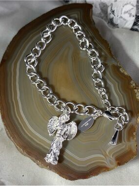 STAINLESS STEEL Angel Charm Chain Bracelet - Women Jewelry